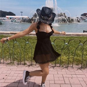 White Fox Mesh Bustier Dress